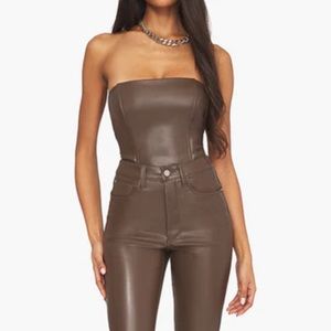 Vegan Leather Tube Top